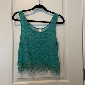 Teal crop top